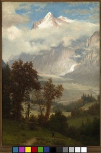 Vista del Wetterhorn desde el valle de Grindelwald de Albert Bierstadt
